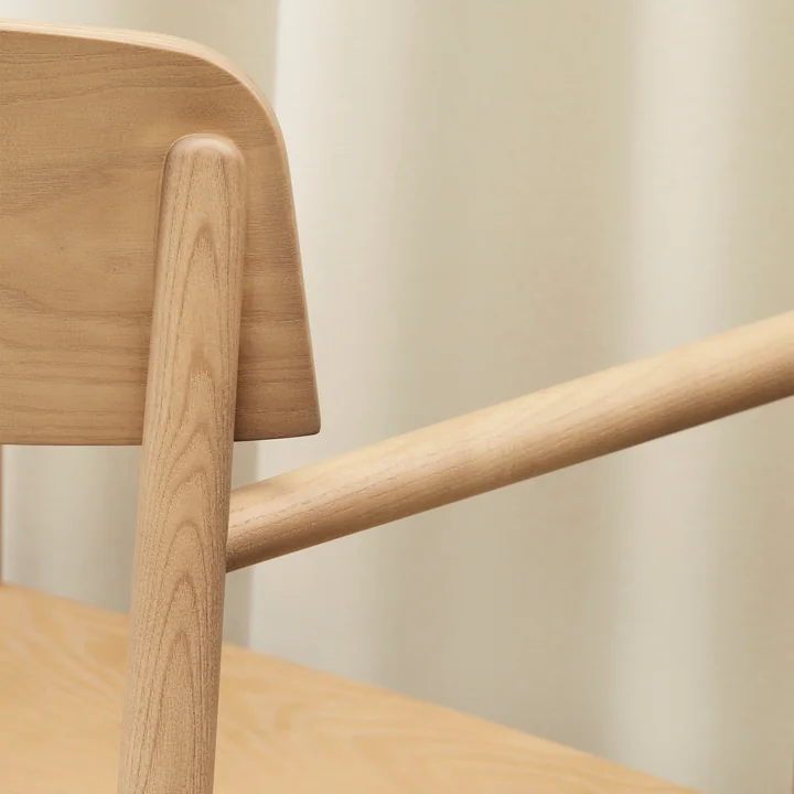 The Timb armchair from Normann Copenhagen puts the wood in the centre of attention.