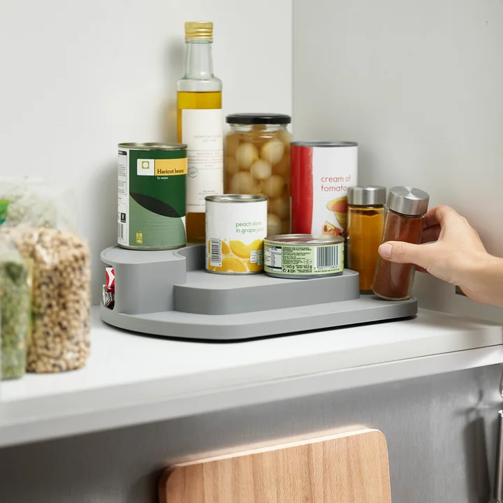 Everything is clearly visible and within reach on the CupboardStore steps from Joseph Joseph