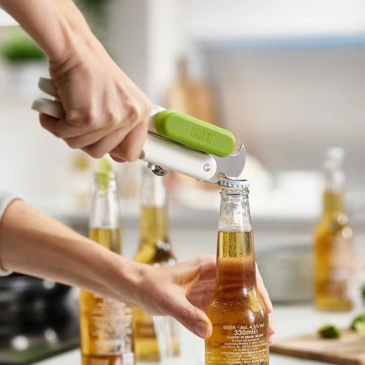 The crown cork opener of the Pivot 3-in-1 can opener from Joseph Joseph