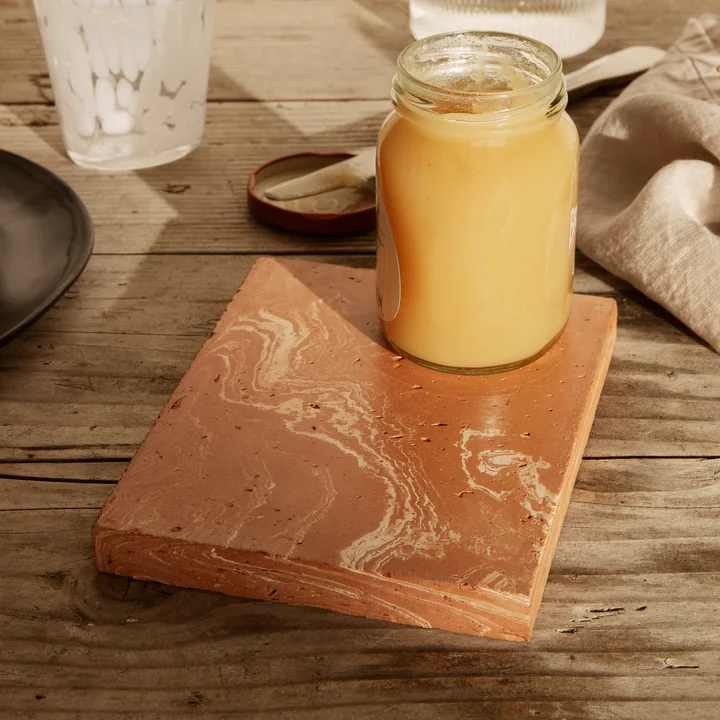 The Merge coaster from Ferm Living goes well with the rustic style