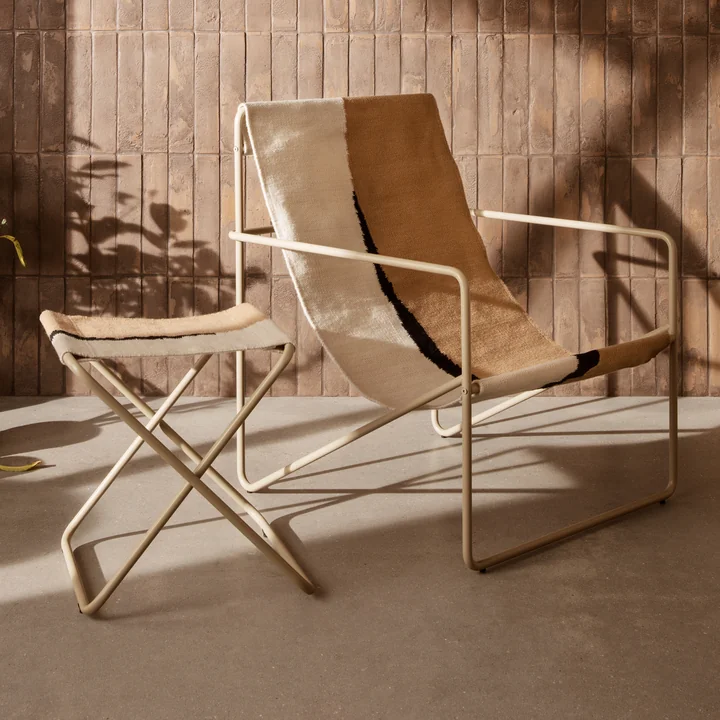 The Desert stool and lounge chair from Ferm Living in combination