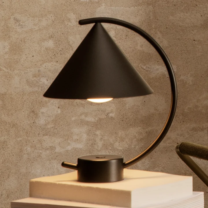 Ferm Living - Meridian Battery LED Table Lamp, black