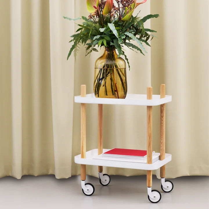 The Step vase on the block side cart from Normann Copenhagen