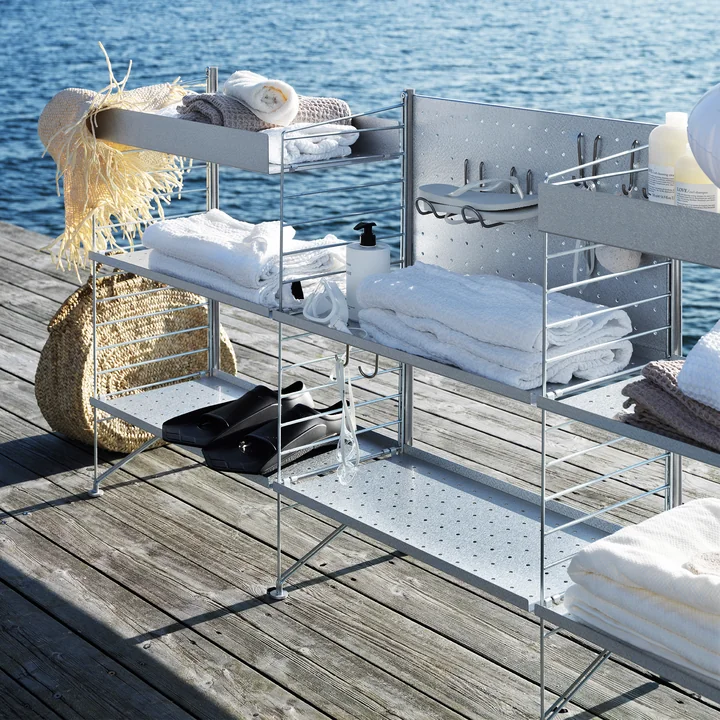 Modular shelving system for outdoors