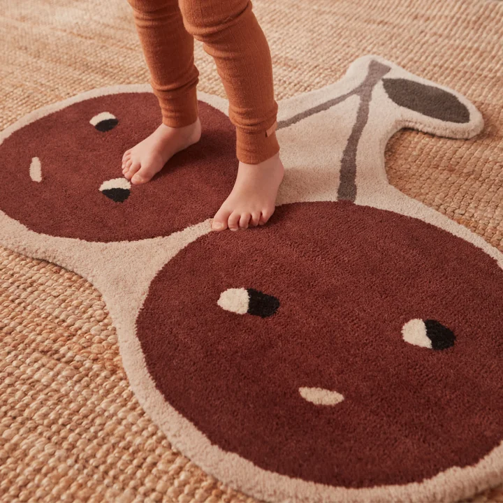 The Cherry children's rug from OYOY keeps feet warm and looks funny