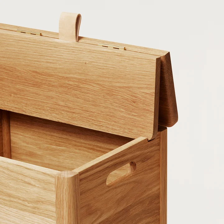 European oak laundry basket