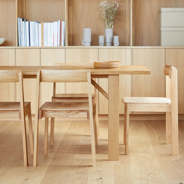 Minimalist wooden chair for the dining room