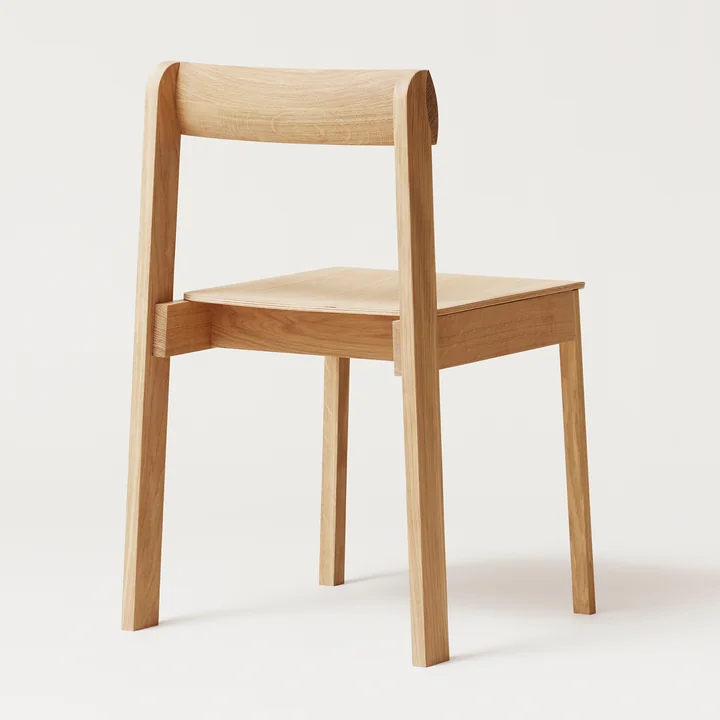 Minimalist wooden chair