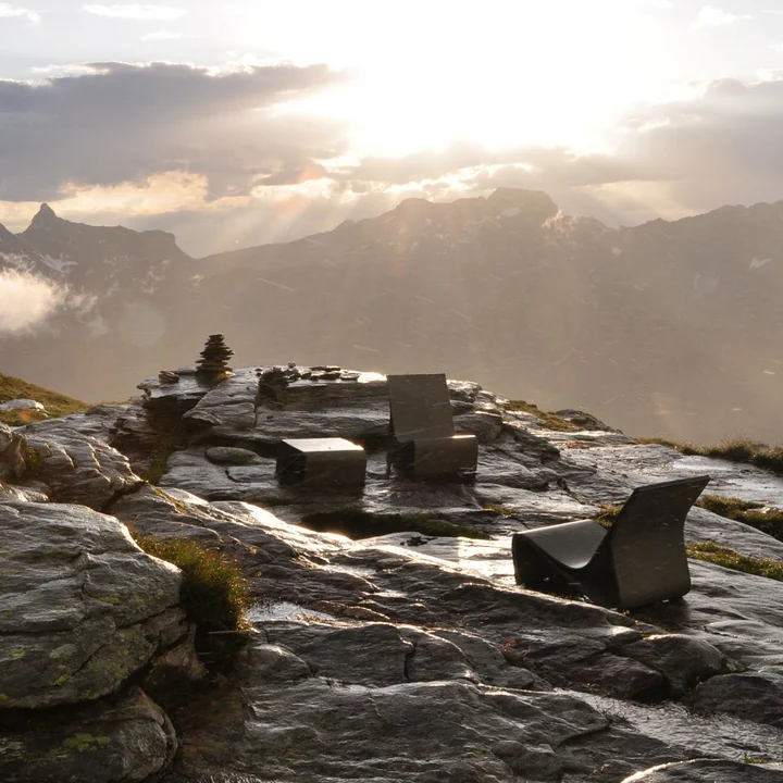 The Sponeck Outdoor furniture from Eternit in the mountains