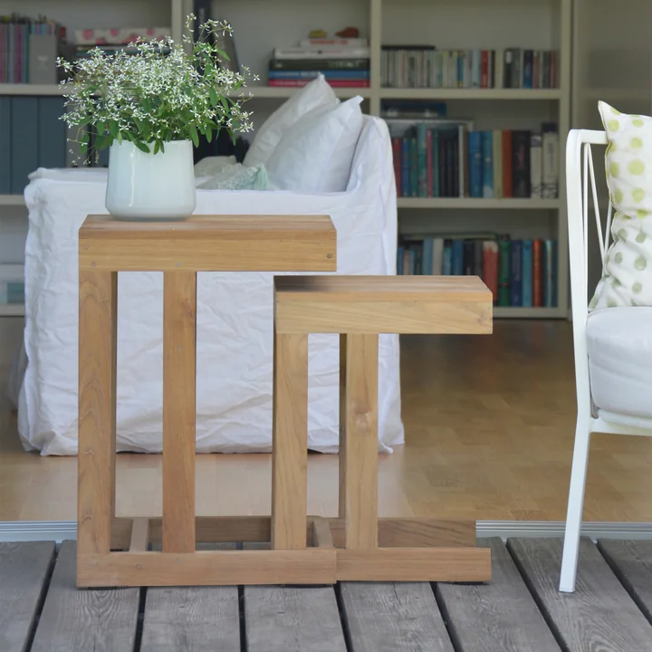 The different Cero side tables from Jan Kurtz in each other