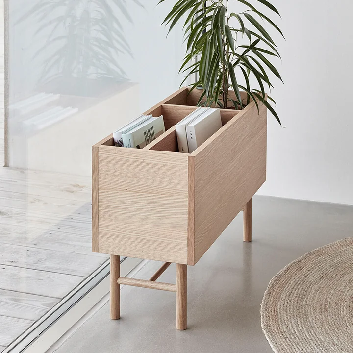 Planter box with magazine collector by Hübsch Interior