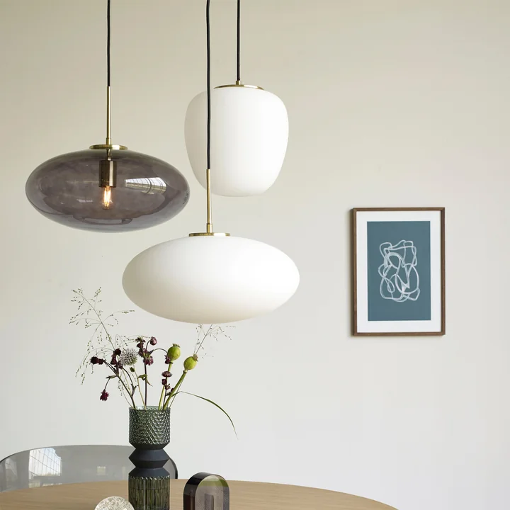 Glass pendant light by Hübsch Interior