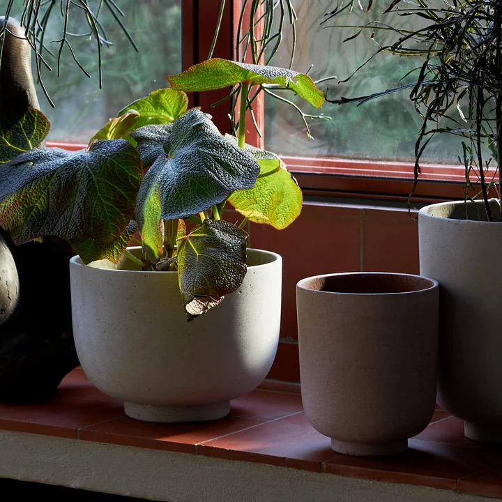 The Collect flower pots from & Tradition on the windowsill
