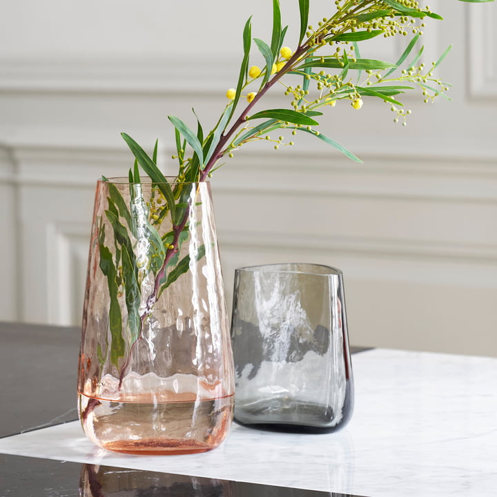 The Collect glass vases from & Tradition create a wavy effect.