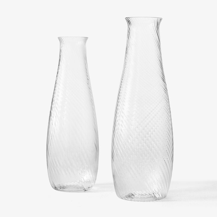 The different sizes of the Collect carafe from & Tradition