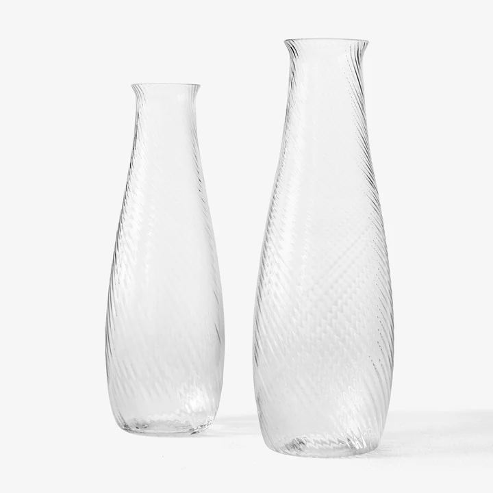 The different sizes of the Collect carafe from & Tradition