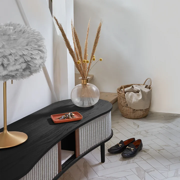 The Audacious TV bench from Umage with the EOS lampshade