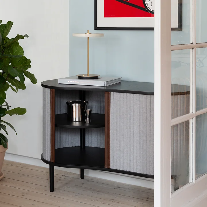 The Asteria Move LED table lamp from Umage on the Audacious sideboard