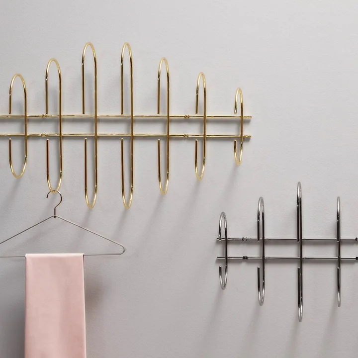 The Moveo wall coat rack from AYTM is reminiscent of undulations