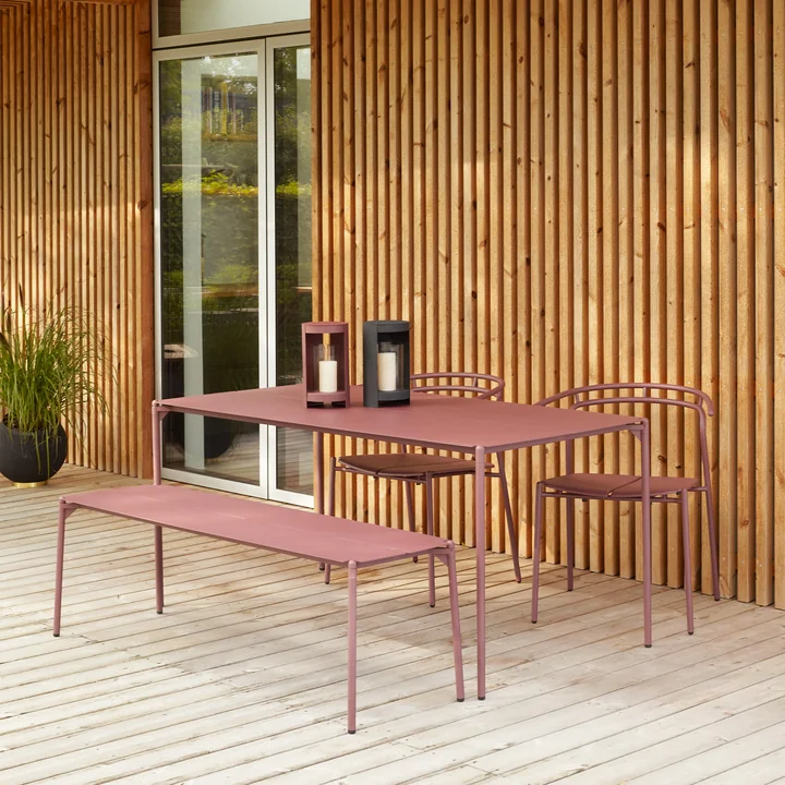 The Novo bench from AYTM with other furniture from the Novo Collection