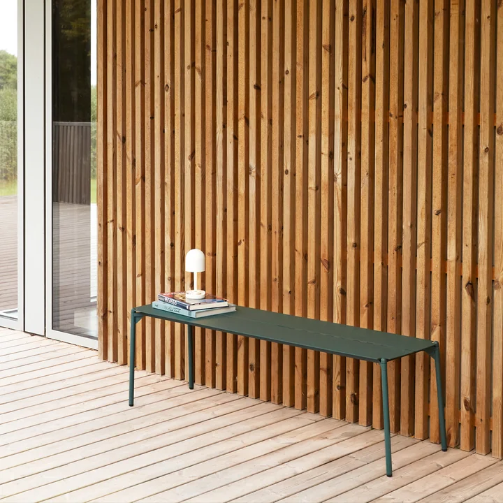 The Novo bench from AYTM on the terrace