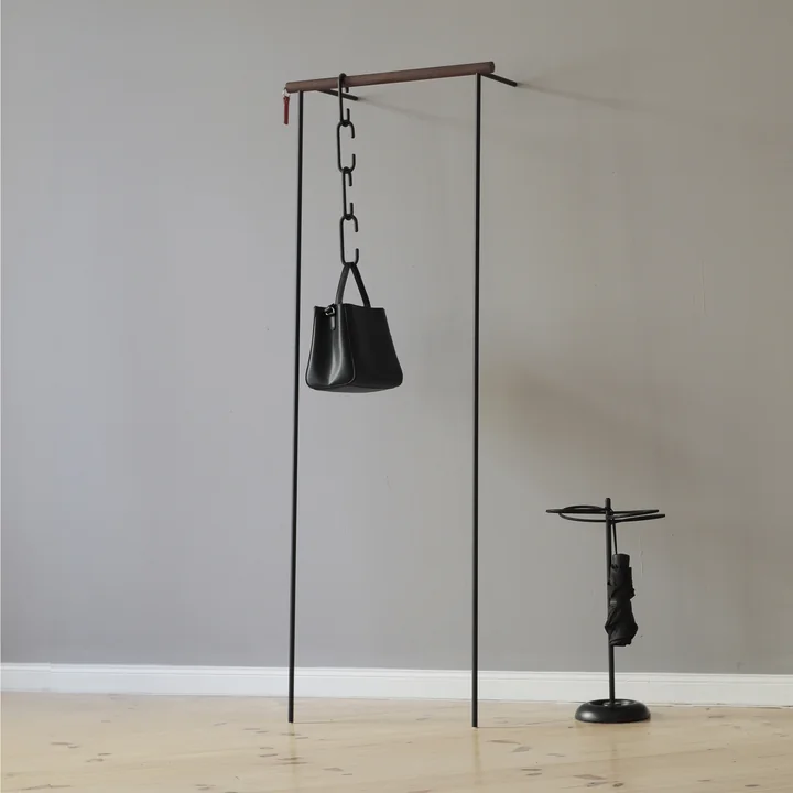 Minimalist wardrobe to lean against