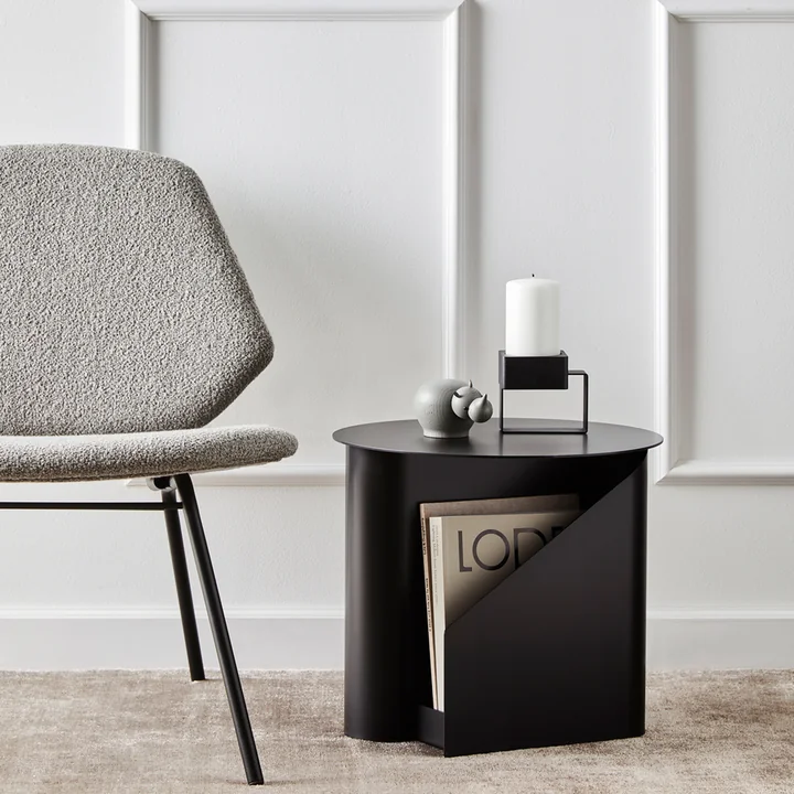 Sentrum Side table, Ø 40 x H 36 cm from Woud in black