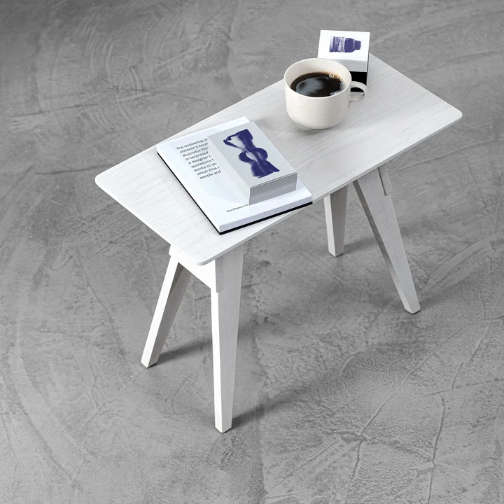 Arco Side table from Design House Stockholm in white / grey
