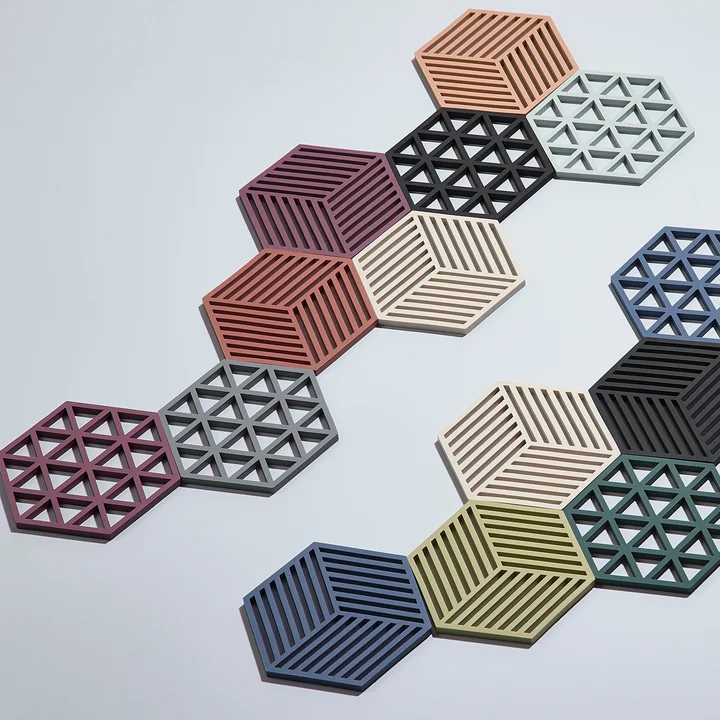 The Hexagon and Triangle coasters from Zone Denmark