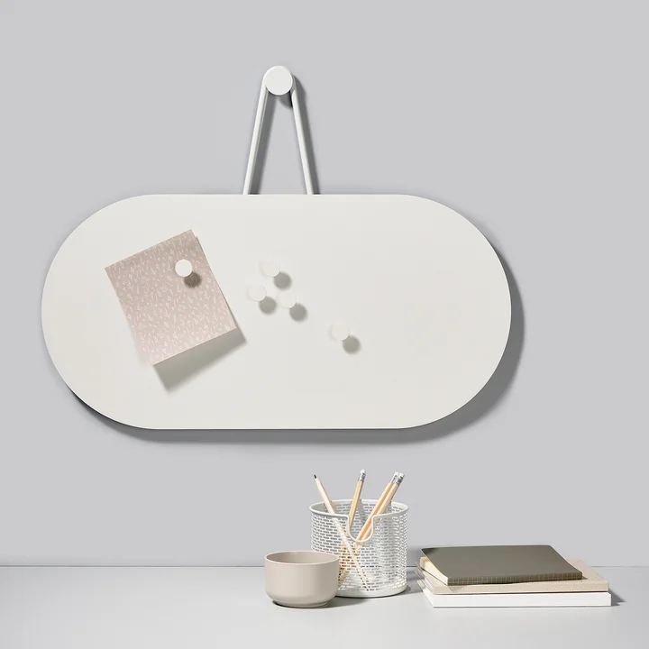 The A-Bulletin magnetic board from Zone Denmark hung horizontally