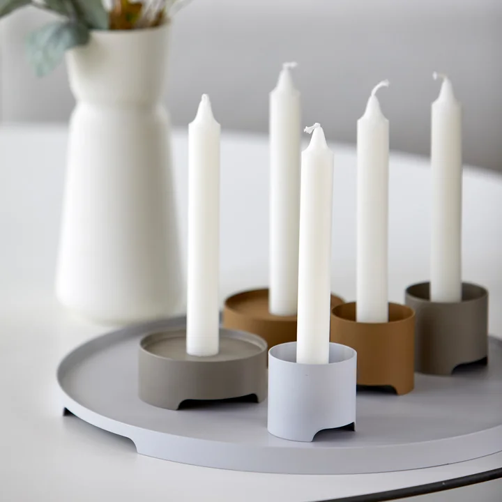 The minimalist Singles metal candle holders from Zone Denmark