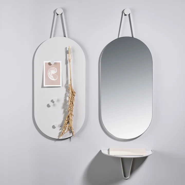 The A-Series from Zone Denmark in spring 2021 with mirror, magnetic board and shelf