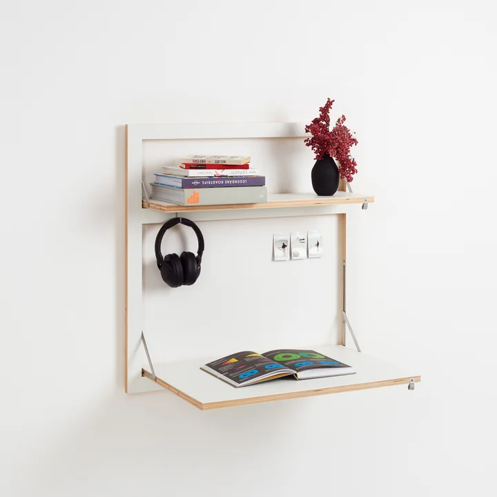 Fläpps Secretary 80 x 80 cm from Ambivalenz in white