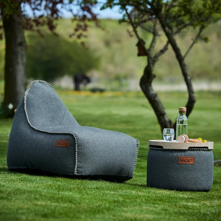 The RETRO it Cobana Outdoor beanbag from SACK it on the meadow