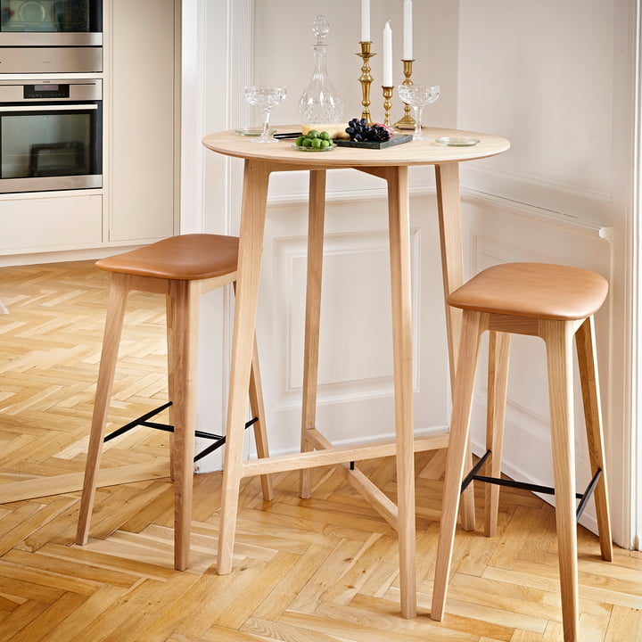 The Nordic bar stools from SACK it at the bar table