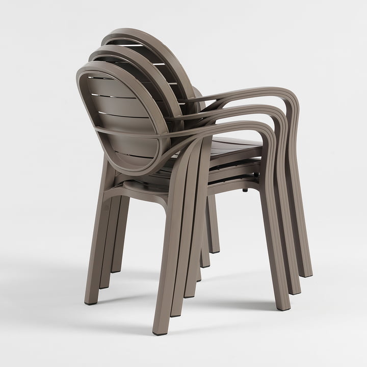 The Palma armchair from Nardi stacked