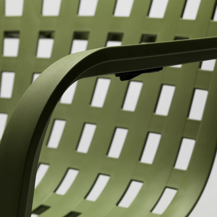 The switches on the armrests of the adjustable Folio outdoor chair