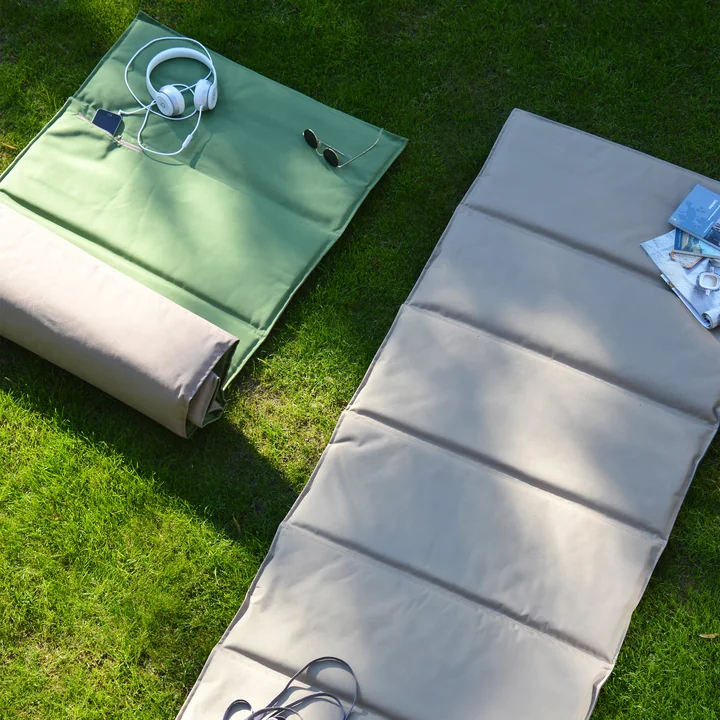The Sun beach mat from Fiam on the lawn
