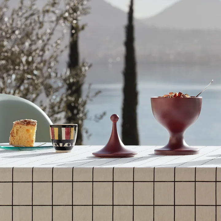 Ceramic Containers from Vitra in dark aubergine