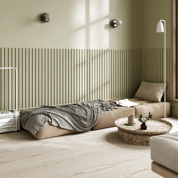 Discreet upholstered furniture for the living room