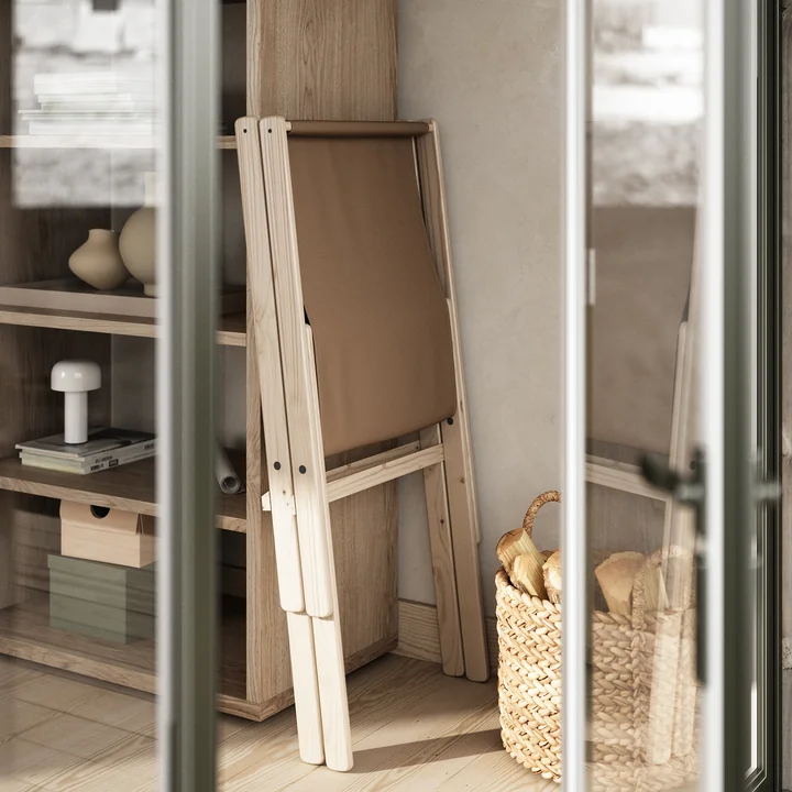 The Boogie folding chair from Karup Design when folded
