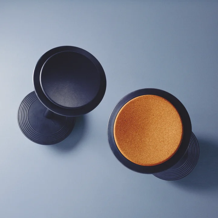 The Stitz stool from Wilkhahn in different colours and materials