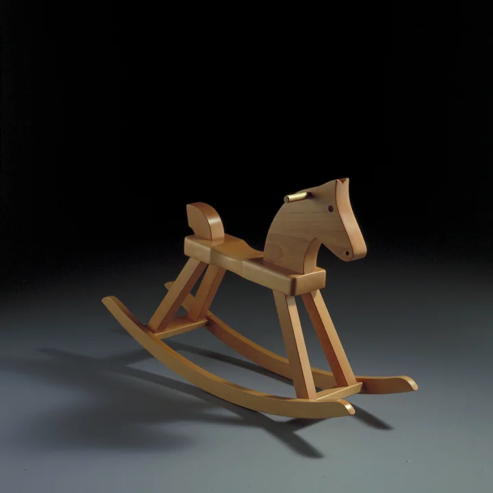 Miniature wooden rocking horse
