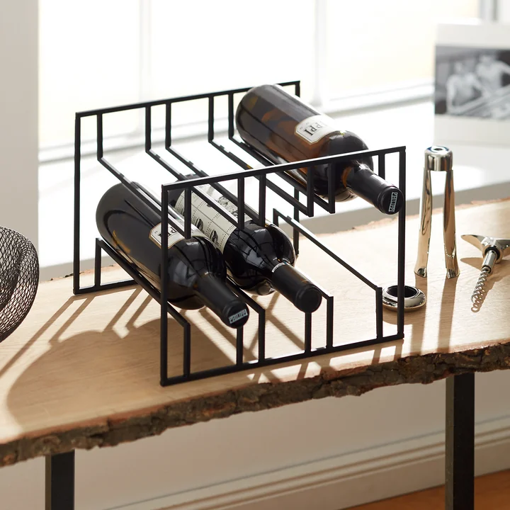 Cubo Wine rack for 6 bottles from Philippi in black