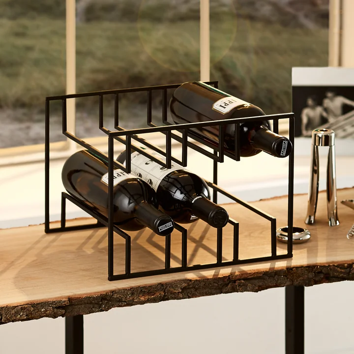 Cubo Wine rack for 6 bottles from Philippi in black