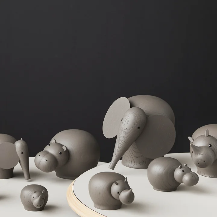 Rina Rhino, Nunu Elephant and Hibo Hippo from Woud