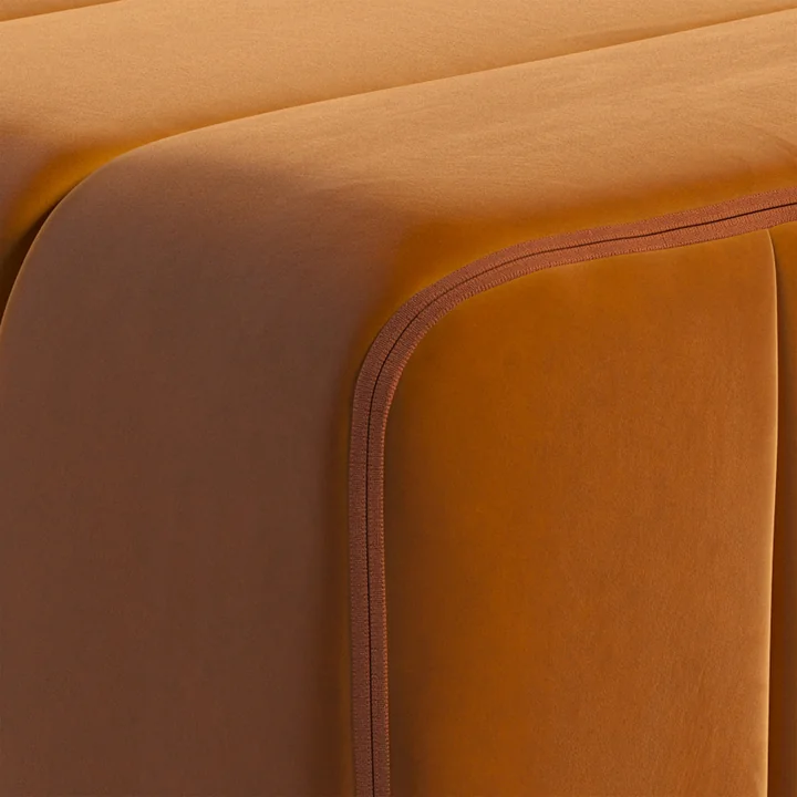 Curt Sofa from Ambivalenz in russet / red