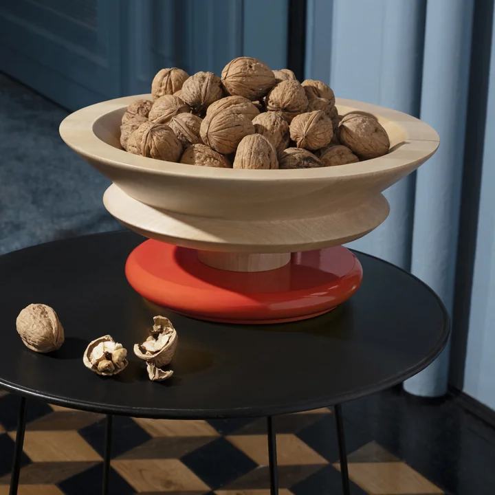 Twergi bowl from Alessi in lime wood natural / orange
