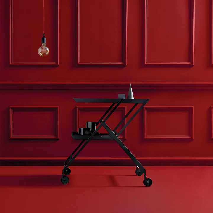 Plico Serving trolley from Alessi