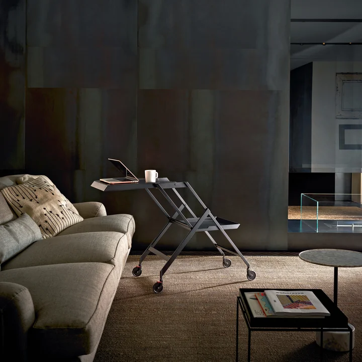 Plico Serving trolley from Alessi